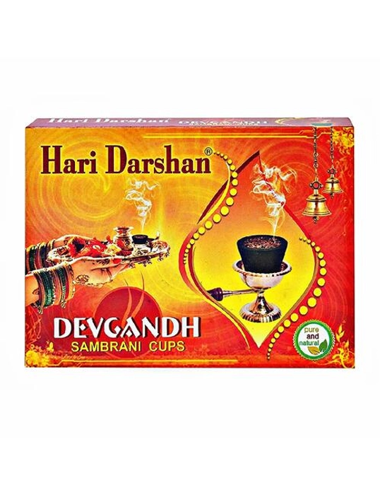 Hari Darshan Devgandh Sambrani Loban Cup Dhoop - 1 Box Of 12 Loban Cup