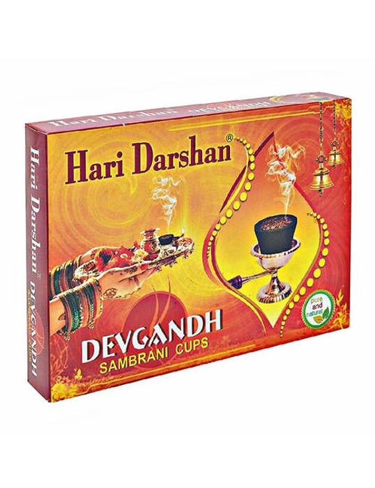 Hari Darshan Devgandh Sambrani Loban Cup Dhoop - 1 Box Of 12 Loban Cup
