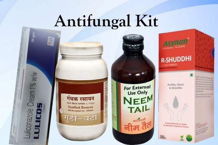 Antifungal Kit For All Kinds Of Itch, Sevre Itch, Skin Rashes, Psoriasis & Skin Infections- Pack Of 5 Medicines