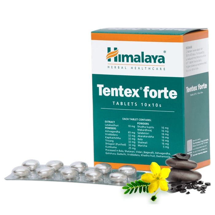 Himalaya Tentex Forte for Strength and Sexual Wellness- Pack of 80 tablets