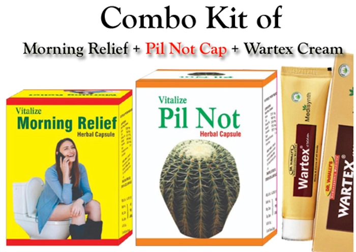 Combo Kit- Morning Relief Cap + Pil Not Cap + Wartex Cream