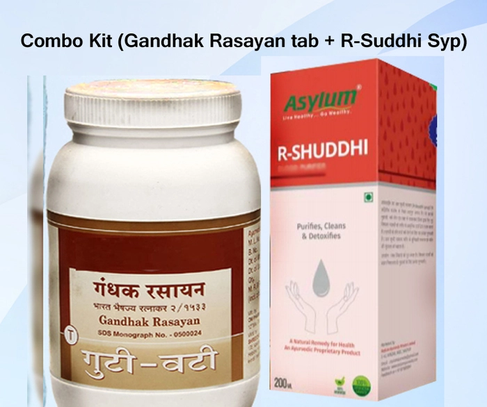 Combo Kit For Gandhak Rasayan Tab + R-Suddhi Syrup