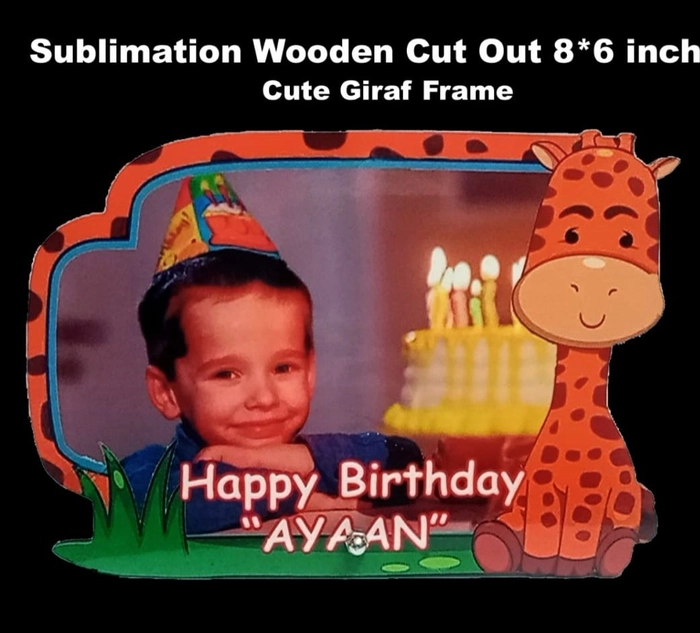 wooden cut photo frame