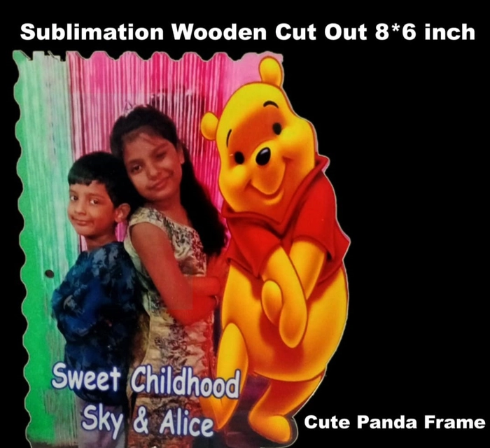 wooden cut photo frame