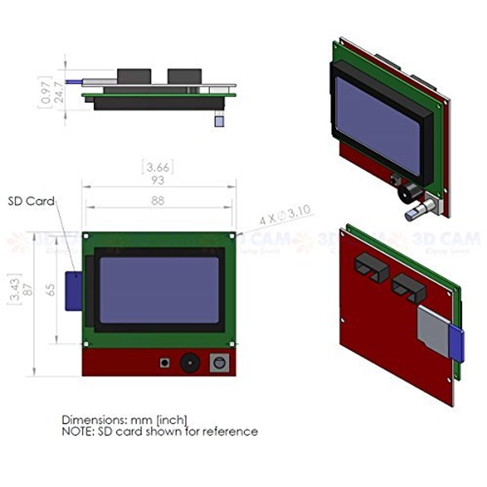 3D printer 128×64 Smart LCD controller for ramps 1.4