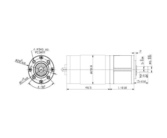 PLANETARY GEAR DC MOTOR WITH ENCODER 12V