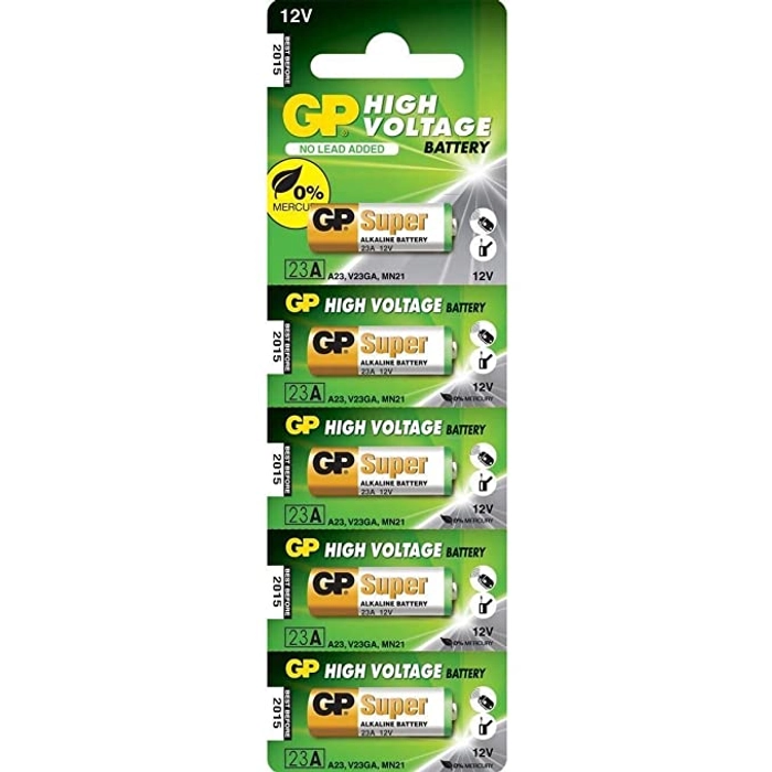 23AE GP Battery 5 Piece Pack. 12V Alkaline battery