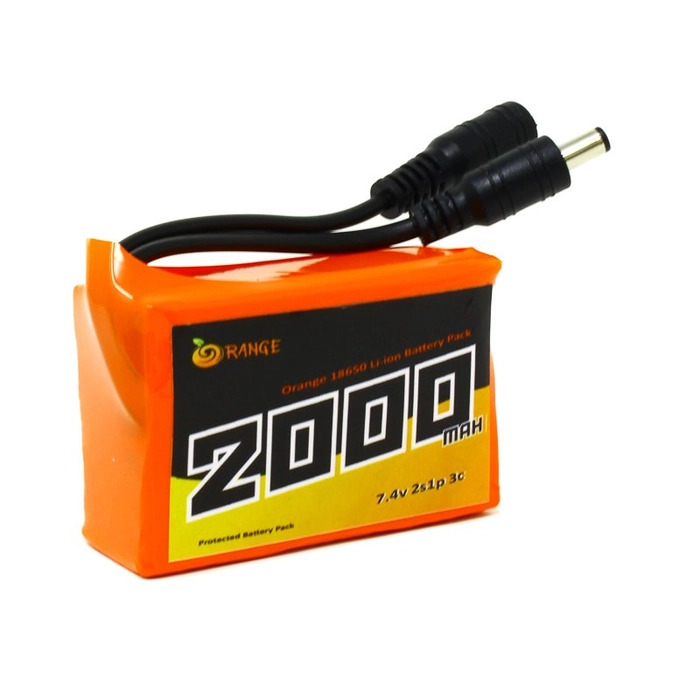 Orange 18650 Li-ion 7.4V (choose capacity)