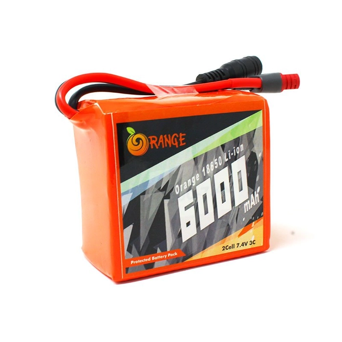 Orange 18650 Li-ion 7.4V (choose capacity)