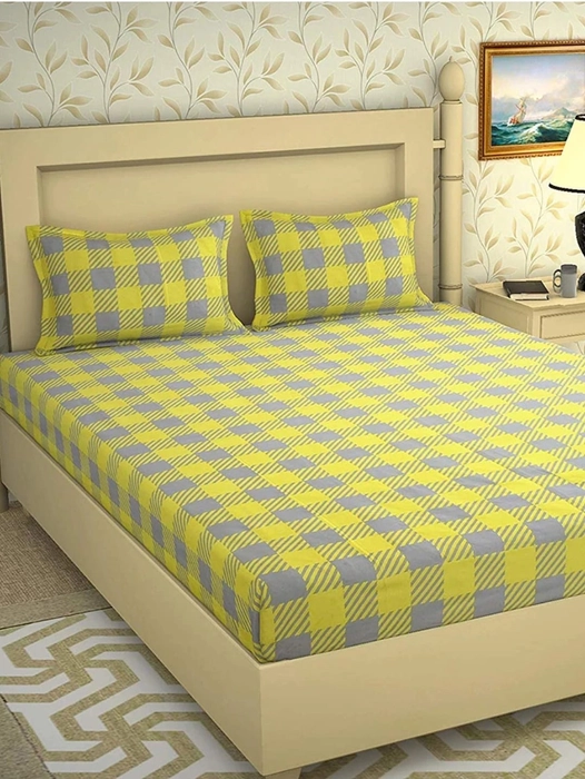 PolyCotton Double Bedsheets with two pillow covers