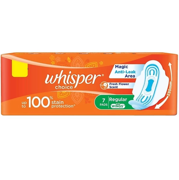 Whisper Choice Regular Sanitary Pads (Pack Of 4)