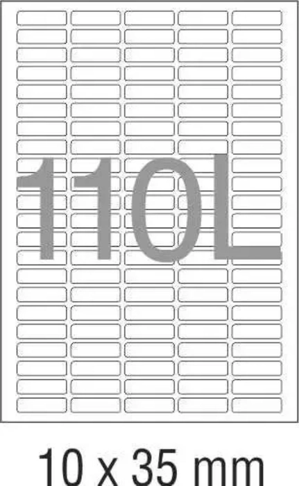 NOVAJET 110 Labels (Per A4 Size Sheet) Multi Purpose Self Adhesive Labels (100 Sheets)