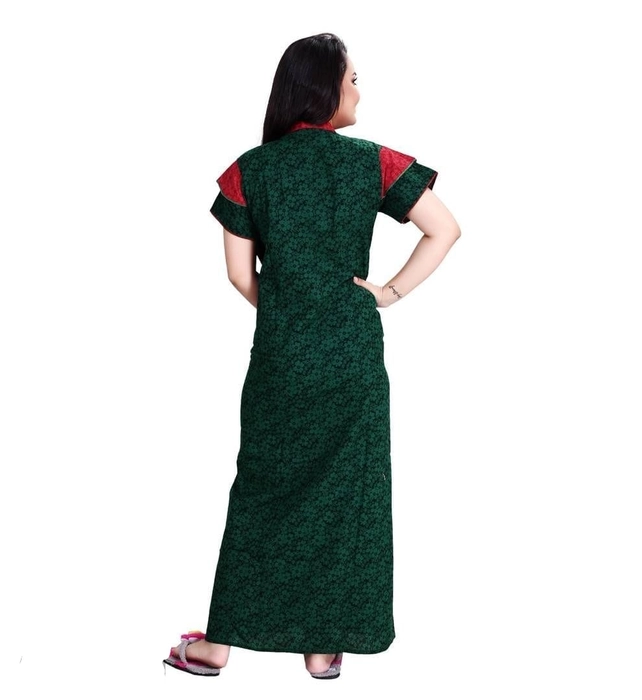 Cotton Embroidered Night Gown