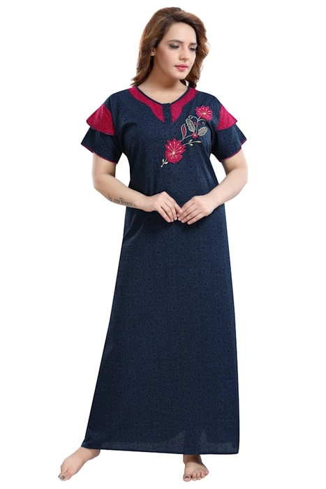 Cotton for Women Nighty, Long Night Dress, Night Gown