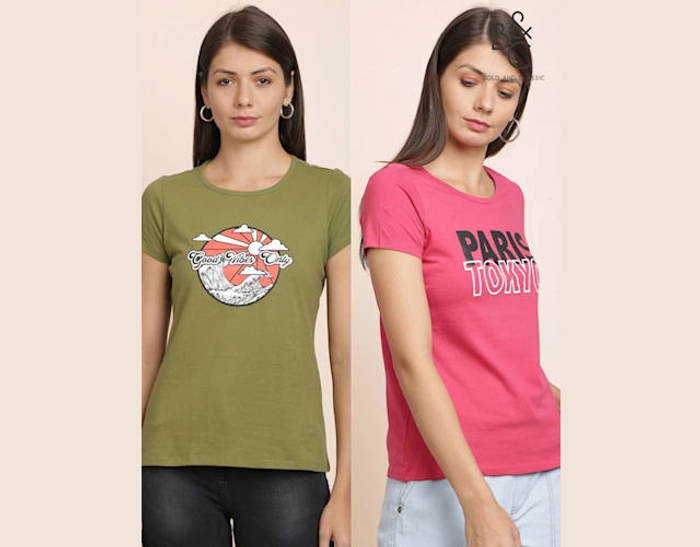 Graphic Printed Tshirt Katy CS8 - Pack of 2