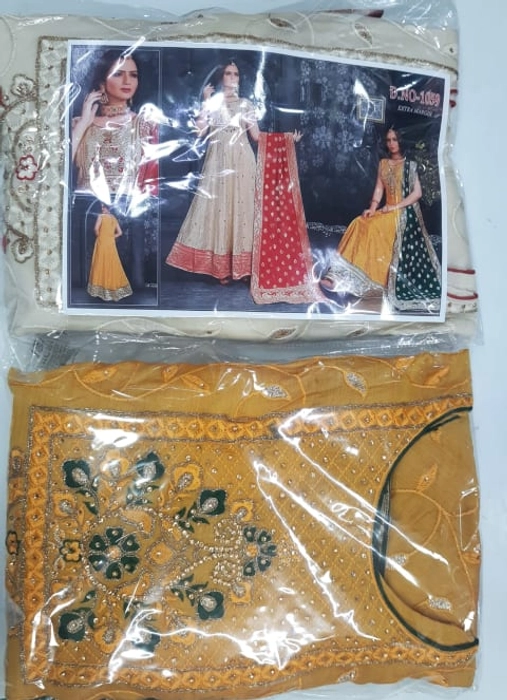 Stitched Chanderi Embroidered Pattu Gown