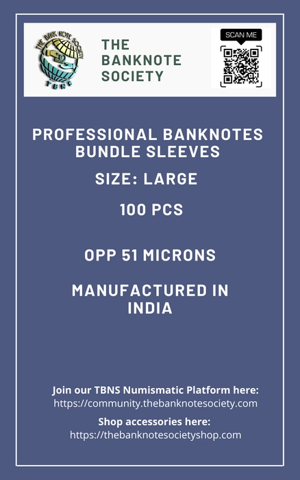 Professional Banknotes Bundle Sleeves - Large Sized - Pack of 100