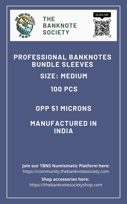 Professional Banknotes Bundle Sleeves - Medium Sized - Pack of 100