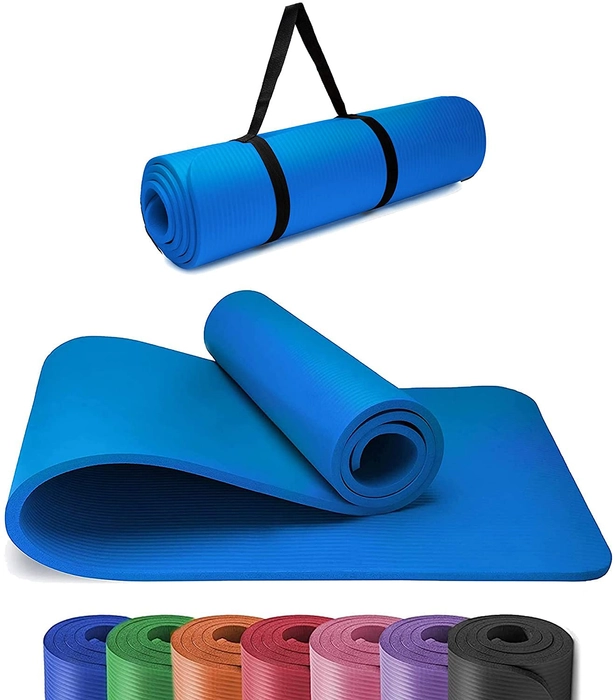 YOGATI Premium Yoga mat with free bag cover Anti Skid Yoga mat for Gym Workout and Flooring Exercise Long Size Yoga Mat for Men Women