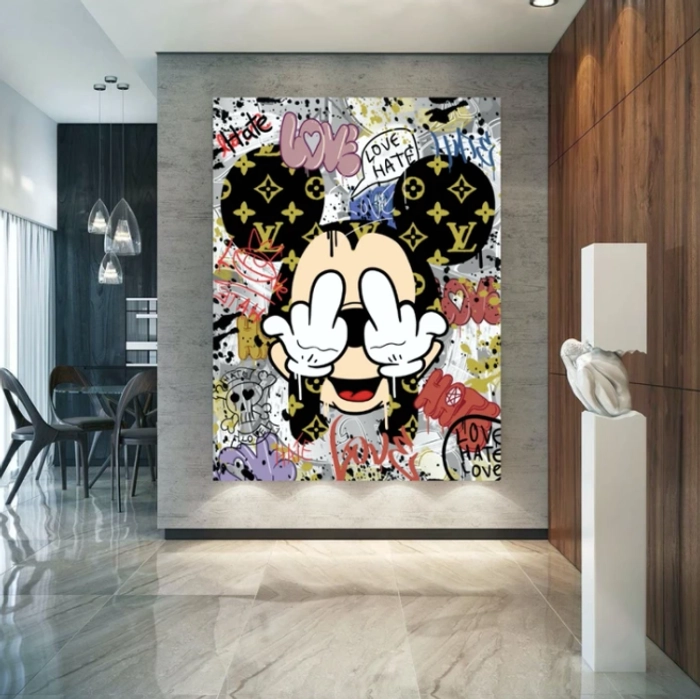 Mickey Mouse Vuitton Wall Art- BIG Wall Décor