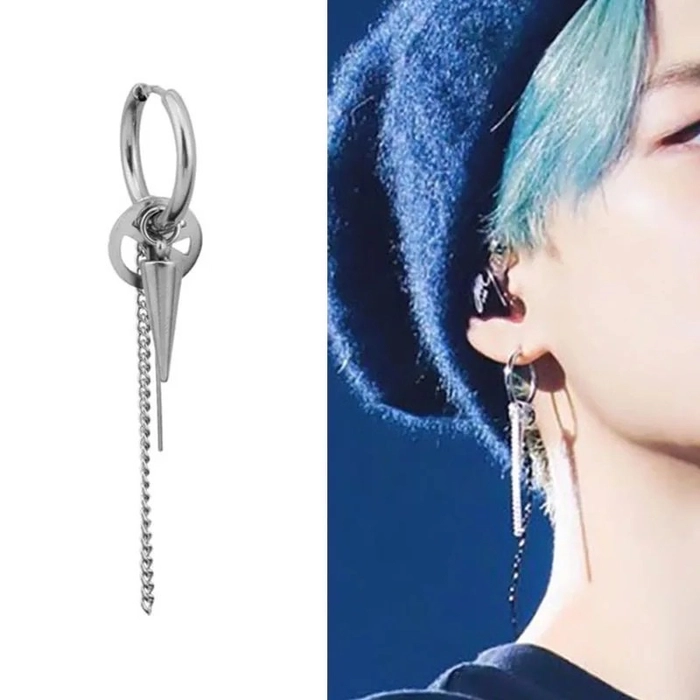 1pc BTS Jimin Earring Stud KPOP Punk Fashion Rock Star Men's Jewelry  Earrings for Women | Shopee Singapore