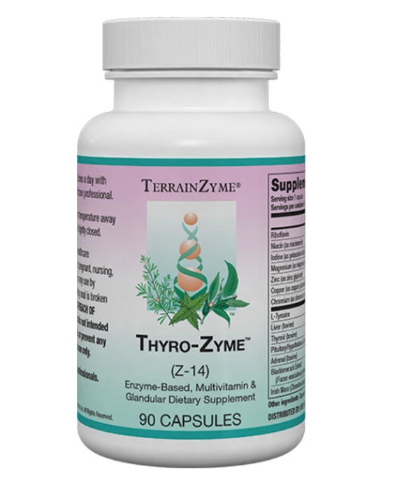 Apex Energetics Thyro-Zyme :  Enzyme based Glandular dietary supplement - 90 capsules,