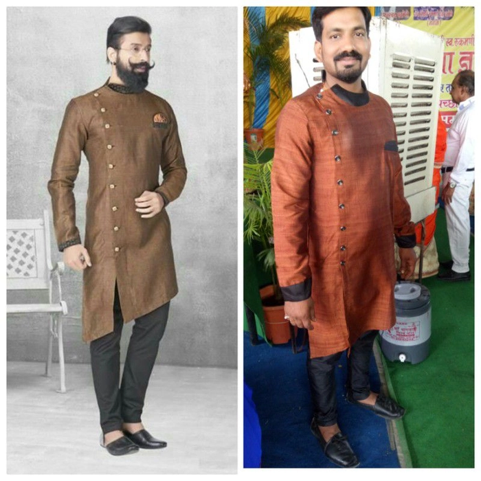 Buy Fancy Fishcut Kurta Pajama online from Men s Wear And