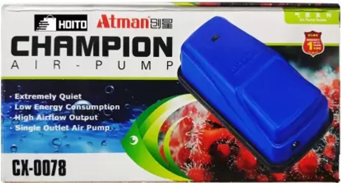 Atman Champion Aquarium Air Pump, CX-0078 (Single Outlet)