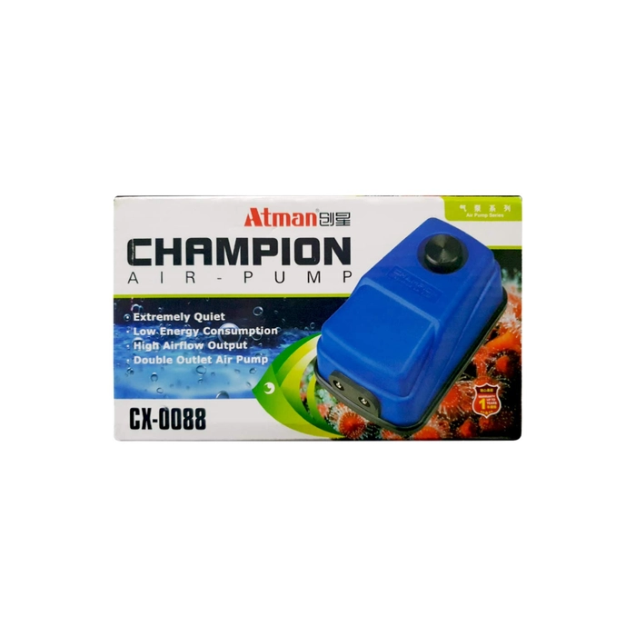 Atman Champion Aquarium Air Pump- CX-0088 (Double Outlet)