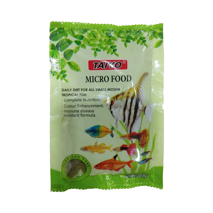 Taiyo Micro Food for Small Fishes 20gm Green Pouch