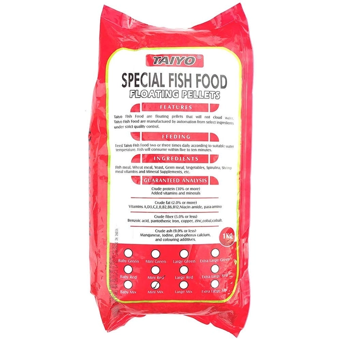 Taiyo Special Fish Food Floating Pellets Economy Pack 1Kg (2.5mm)