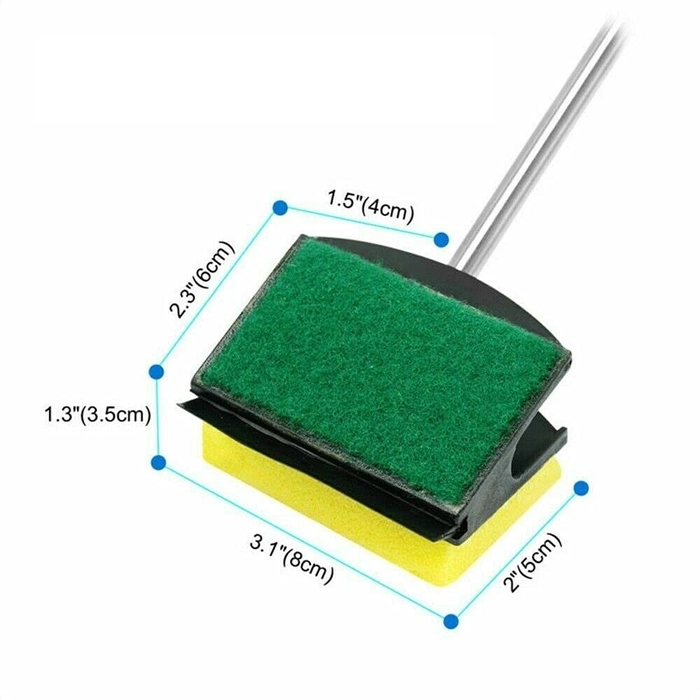 Tunai Double Side Scrubber for Cleaning Aquarium Tank, 47 cm