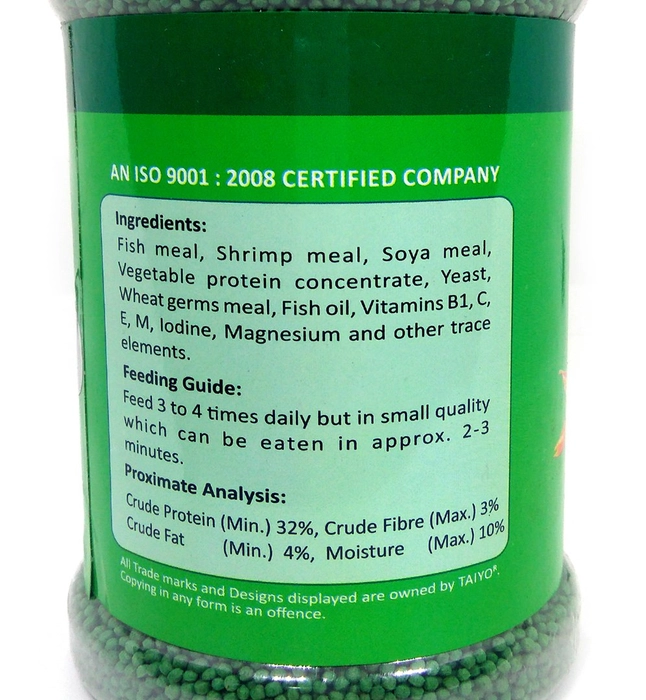 Taiyo Aini Spirulina Fish Food, 330g ( 1.2mm )