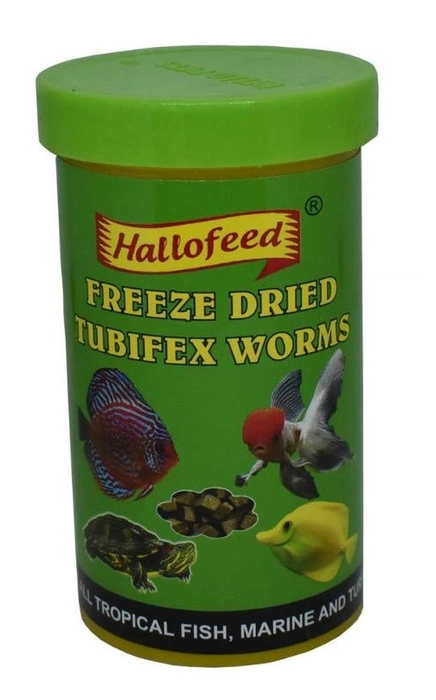 Hallofeed Freeze Dried Tubifex Worms -100 gms