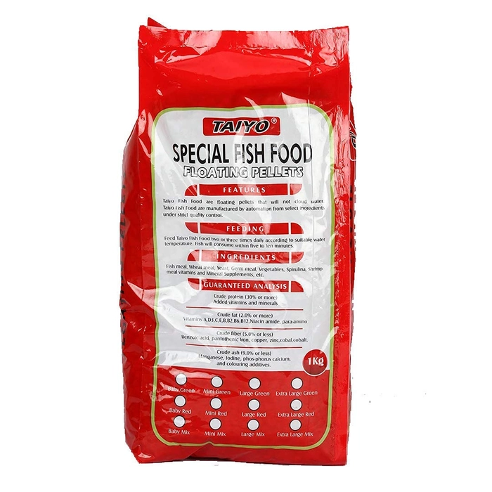 Taiyo Special Fish Food Floating Pellets Economy Pack 1kg (1.2mm)