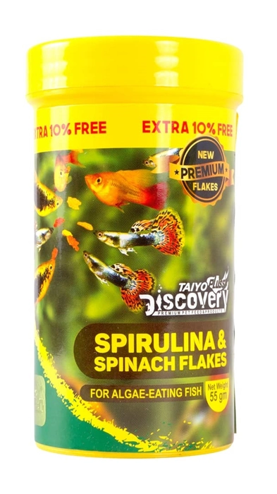 Taiyo Pluss Discovery Spirulina & Spinach Flakes 55g