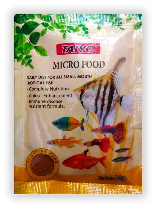 01-4104 Taiyo Micro Food 20gm Yellow Pouch