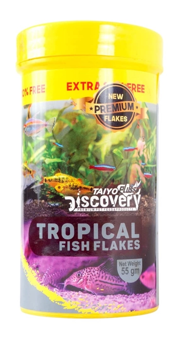 Taiyo Pluss Discovery Tropical/Staple Flakes Fish Food (55g)