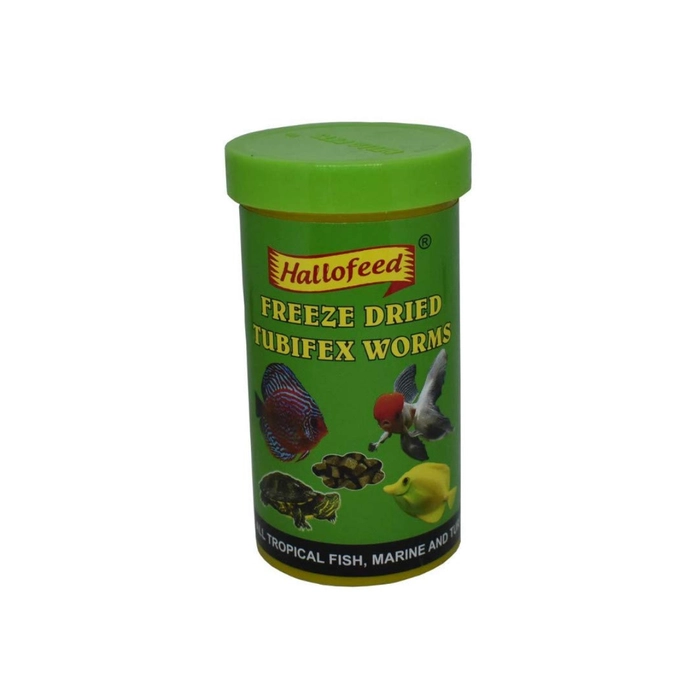 Hallofeed Freeze Dried Tubifex Worms Fish Food 40gm