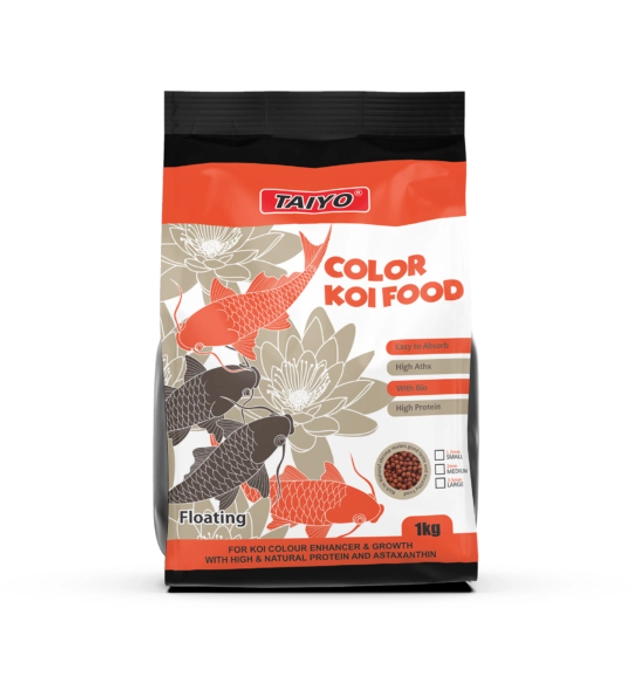 01-4249 Taiyo Colour Koi Food  1kg Pouch