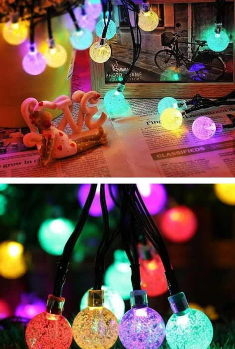 60 Led Crystal Globe Lights With 8 Modes