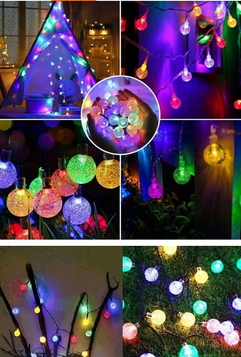 60 Led Crystal Globe Lights With 8 Modes