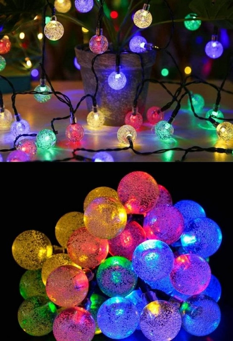 60 Led Crystal Globe Lights With 8 Modes