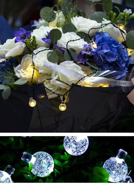 60 Led Crystal Globe Lights With 8 Modes
