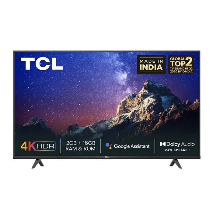 TCL 107.9 cm (43 inch) Ultra HD (4K) LED Smart TV, P615 Series 43P615