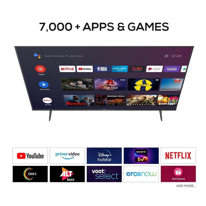 TCL 107.9 cm (43 inch) Ultra HD (4K) LED Smart TV, P615 Series 43P615