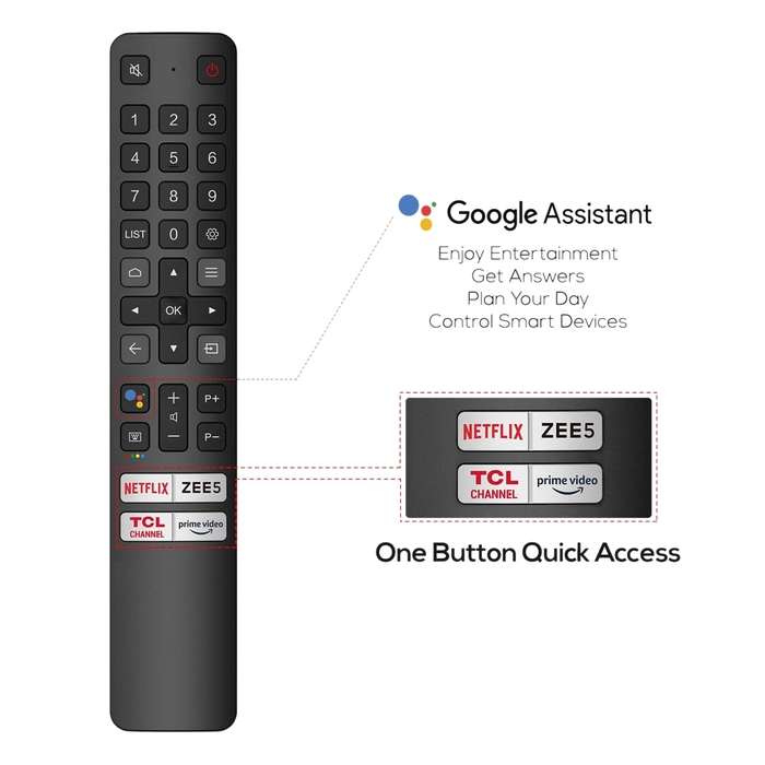 TCL 107.9 cm (43 inch) Ultra HD (4K) LED Smart TV, P615 Series 43P615