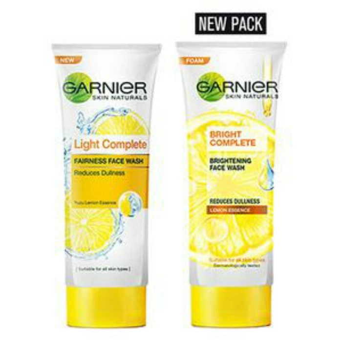 Garnier Bright Complete Vitamin C Face Wash - With Lemon Extracts, Fights Dullness, 100 g