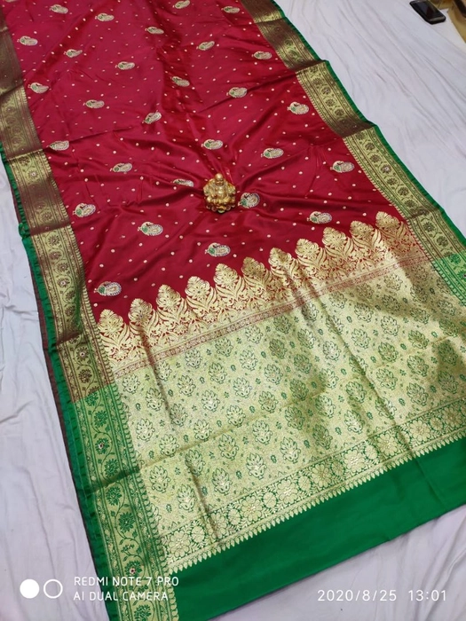 Buy Bright Pink Banarasi Saree online-Karagiri