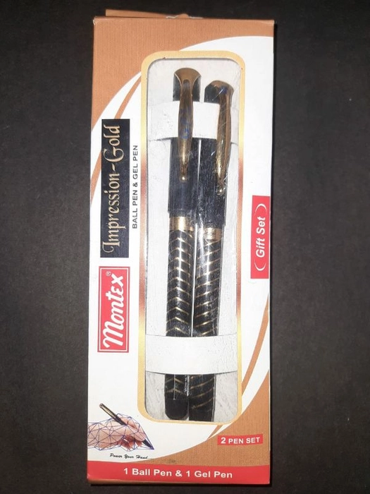 Montex Impression Gold Ball Pen And Gel Pen Gift Set
